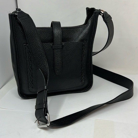 Rebecca Minkoff Unlined Whipstitch Feed Pebbled Leather Crossbody - Picture 1 of 9